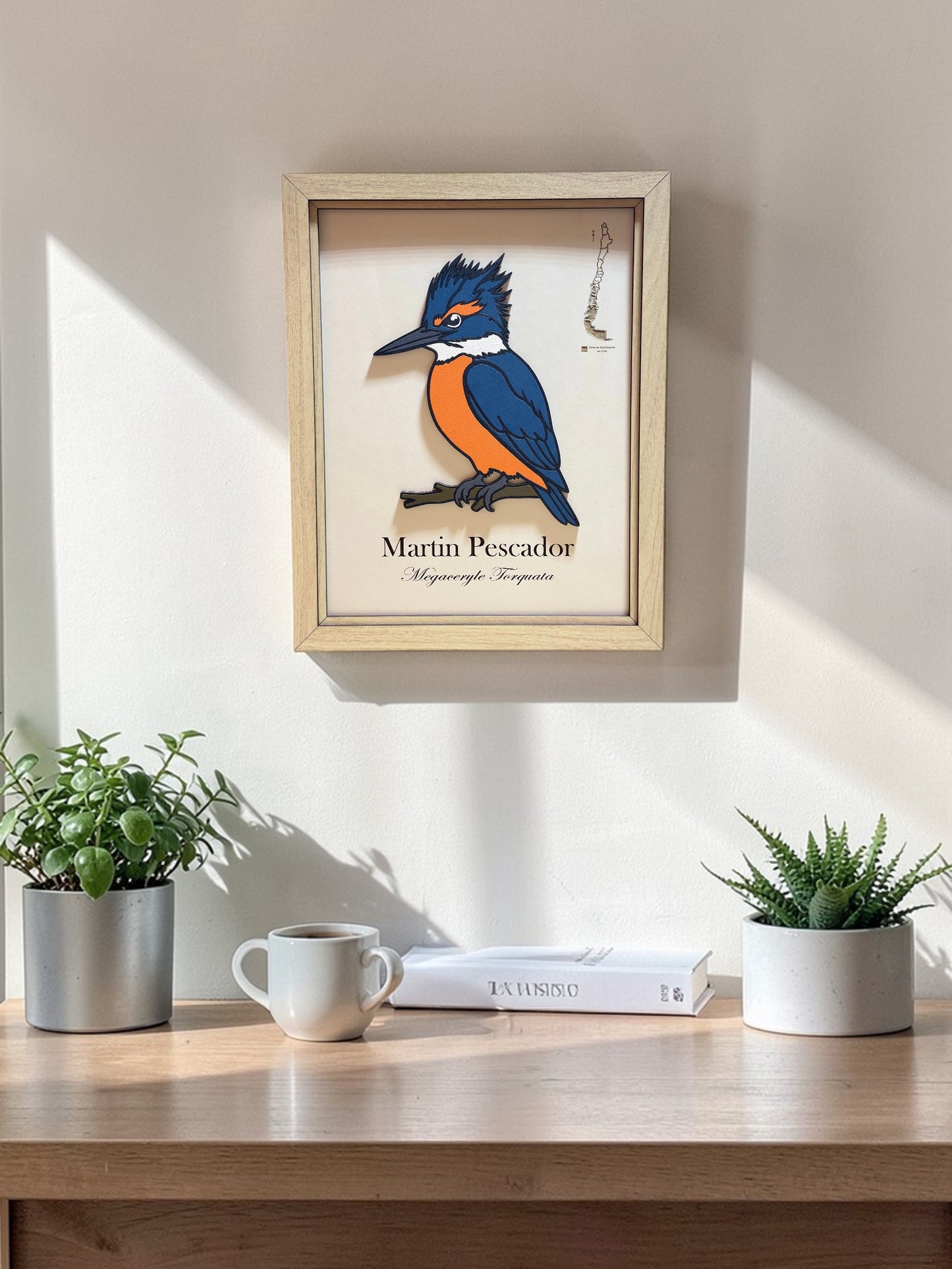 Martín Pescador - Cuadro en Relieve