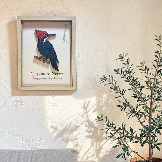 Carpintero Negro - Cuadro en Relieve