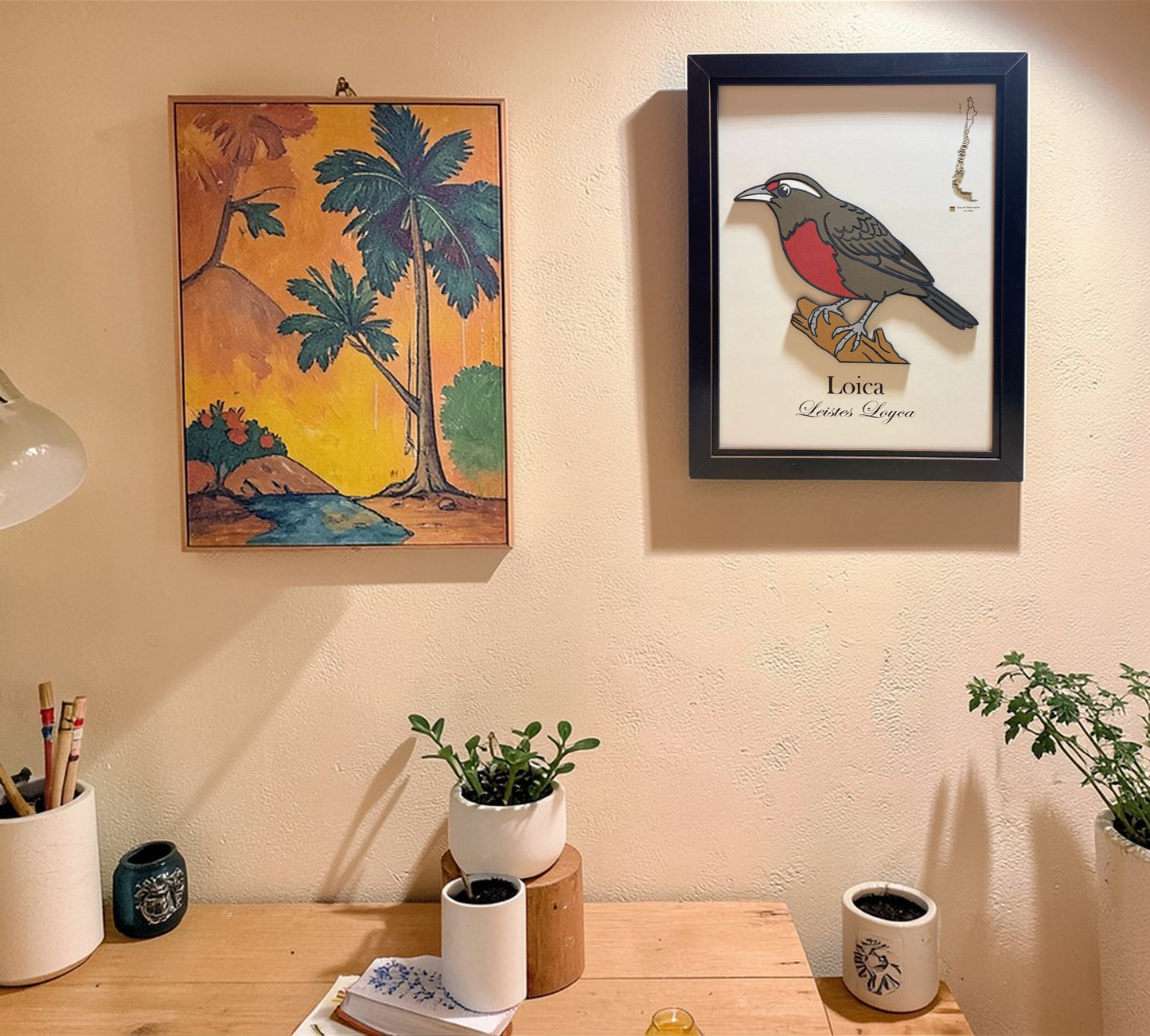 Loica - Cuadro en relieve