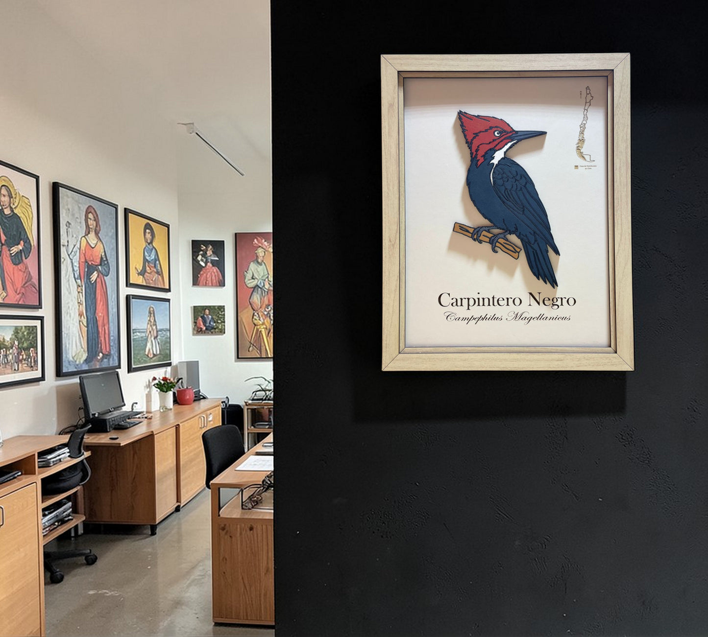 Carpintero Negro - Cuadro en Relieve